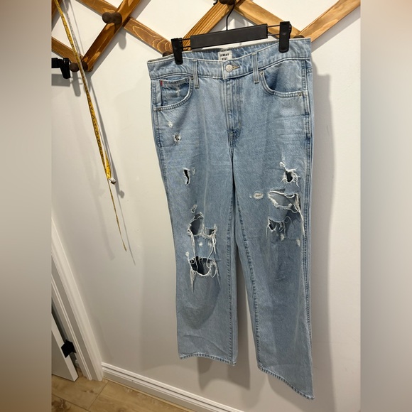 Aritzia- Sunday Best- Wide leg distressed jeans - Picture 7 of 9